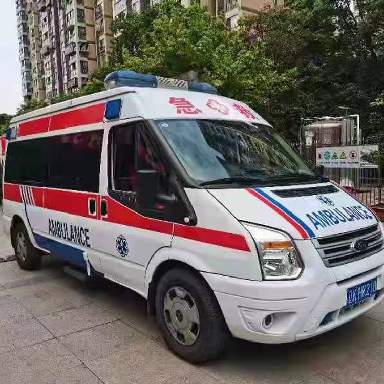 佳县长途救护车护送病人返乡